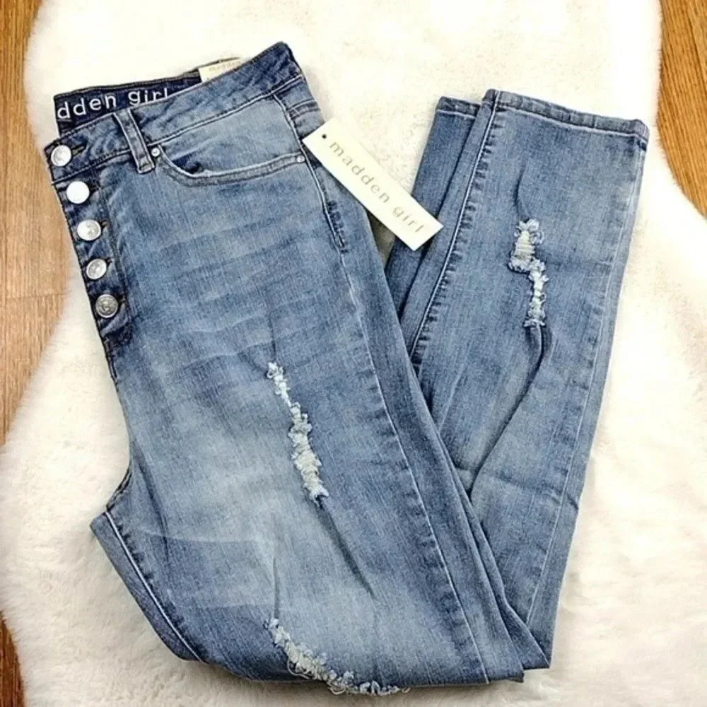 High Rise Button Fly Jeans Icon Ultra High Rise Skinny New With Tags - Picture 7 of 11